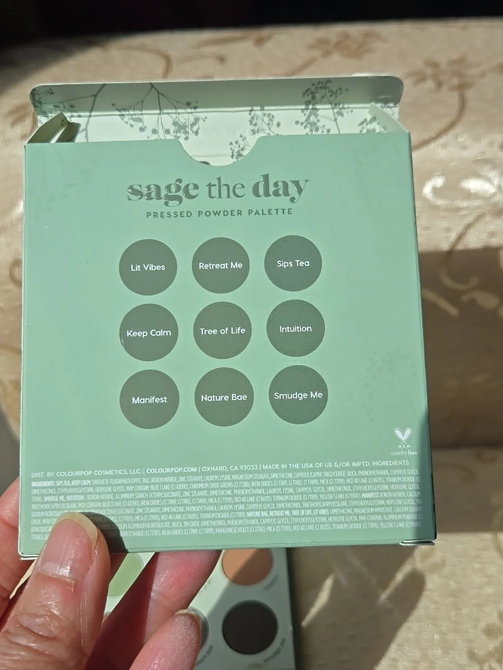 ColourPop Sage the Day Palette - Sage Green, Olive, Brown, Champagne - Picture 3 of 3